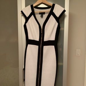 Frank Lyman white and black dress